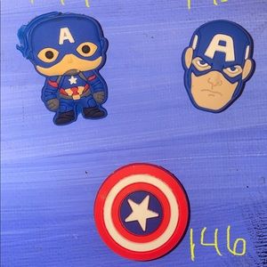 Caption America crocs charms